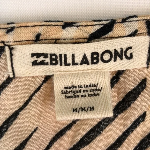 BILLABONG Short Sleeve Wrap Palms Print Mini Dress Size M - Picture 10 of 11